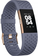 Bratara Fitness Fitbit Charge 2, Special Edition, Marimea S (Gri/Roz-Auriu) foto