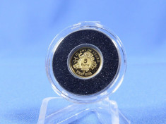 Franta 5 Eur 2012 - 0.5 gr Aur .999 - 10 ani Euro - PROOF foto