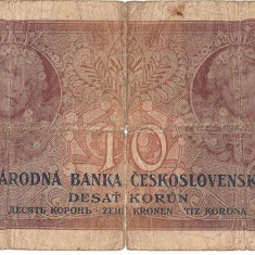 CEHOSLOVACIA 10 COROANE KORUN 1927 U