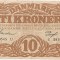 DANEMARCA 10 KRONER COROANE 1943 F