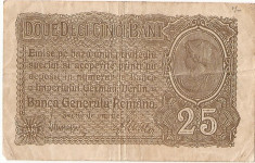 ROMANIA 25 BANI BGR 1917 VF foto