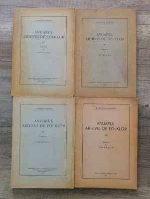 Anuarul arhivei de folklor/ 4 volume foto