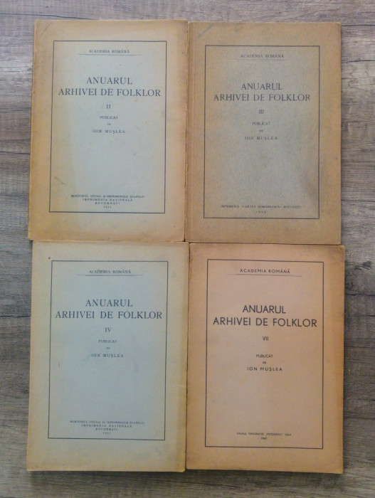 Anuarul arhivei de folklor/ 4 volume