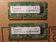 8GB 2x 4gb DDR3L 1600 PC3L adata 4gx8 SO-DIMM adds1600w4g11-b 12luni garantie foto