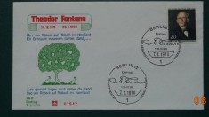 GERMANIA (BERLIN) 1970 &ndash; THEODOR FONTANE, FDC, G611