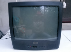 Televizor color Philips TV vechi tub CRT piese electronist foto