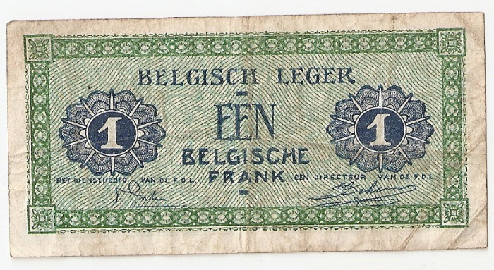 Belgia 1 Franc 1943 ARMEE BELGE ARMATA BELGIANA F
