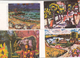 Bnk cp Romania - lot 4 carti postale necirculate - picturi Tuculescu