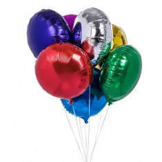 Balon folie 28 cm, culoare metalizata, forma rotunda foto