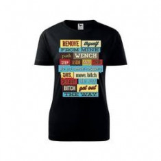 Tricou Remove thyself dama negru, M foto