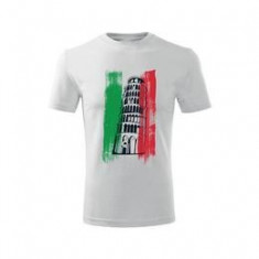 Tricou Italia barbati alb, L foto