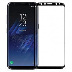 Folie protectie IMPORTGSM pentru Samsung Galaxy S8 Plus (G955), Tempered Glass, Full Cover, 3D, Neagra foto