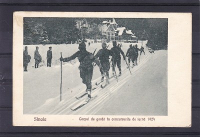SINAIA CORPUL DE GARDA LA CONCURSURILE DE IARNA 1924 LIBRARIA N.BUDUROI SINAIA foto