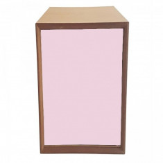 Dulap modular Pixel Dusky Pink / Wooden, l40xA40xH80 cm foto