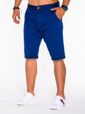 Pantaloni scurti pentru barbati, bleumarin deschis, casual, model de vara, slim fit, buzunare laterale - P520 foto