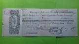 Timisoara Bilet la ordin cu timbru fiscal 1927