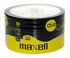 CD-R 700MB, 52x, 50 buc pe folie, Maxell ; Cod EAN: 4902580504816 foto