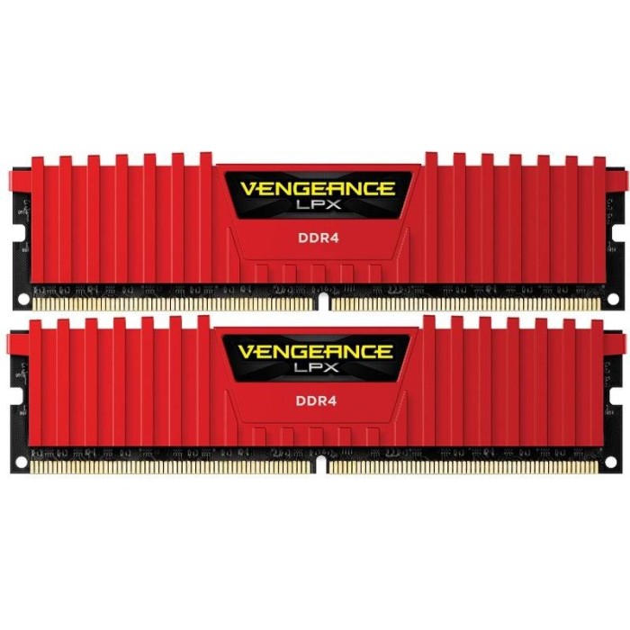 Memorie Corsair Vengeance LPX Red 8GB DDR4 3200MHz CL16 Dual Channel Kit foto mare Memorie Corsair Vengeance LPX Red 8GB DDR4 3200MHz CL16 Dual Channel Kit foto mare
