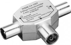 Distribuitor coax tata &amp;gt; coax mama, metal; Cod EAN: 4040849115325 foto