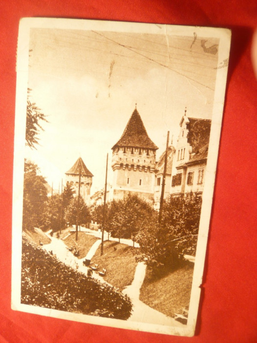 Ilustrata Sibiu 1945 , circulat Sibiu-Bucuresti