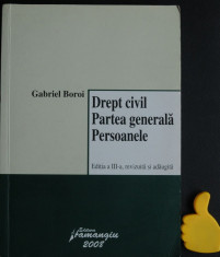 Drept civil partea generala persoanele Gabriel Boroi Ed III foto