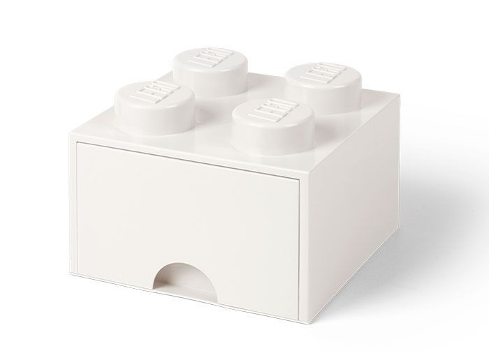 Cutie depozitare LEGO 2x2 cu sertar, alb (40051735) foto mare Cutie depozitare LEGO 2x2 cu sertar, alb (40051735) foto mare