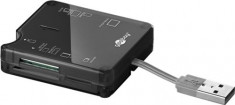 Cititor de card All-in-One 6 sloturi USB 2.0, negru foto