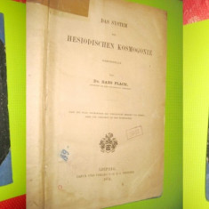 Hesiod-Cosmos ed. germana-Hesiodischen Kosmogonie-1874. Carte Stiinta veche.