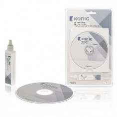 Set curatat CD cu fluid de curatare lentile Konig; Cod EAN: 5412810232536 foto