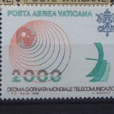 VATICAN 1978 – POSTA AERIANA TELECOMUNICATII, serie MNH, MT13