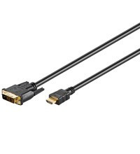 Cablu HDMI/DVI-D HDMI tata - DVI-D (18+1) tata cu contacte aurite 5m; Cod EAN: 4040849515828 foto