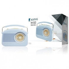 Radio AM/FM cu design retro albastru Konig; Cod EAN: 5412810211067 foto