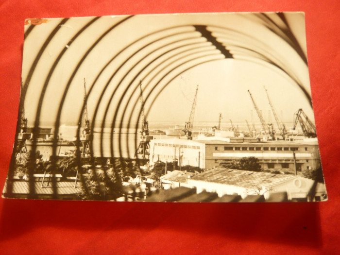 Ilustrata Constanta- Vedere din Port circulat 1966