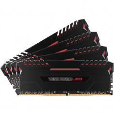 Memorie Corsair Vengeance Red LED 32GB DDR4 3000MHz CL16 Quad Channel Kit foto