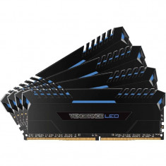 Memorie Corsair Vengeance Blue LED 32GB DDR4 3200MHz CL16 Quad Channel Kit foto