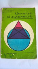 Matematica, geometriesi trigonometrie, MANUAL PENTRU CLASA IX-A, 1977 foto