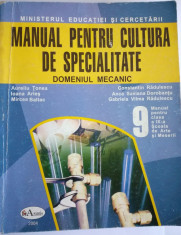 Manual pentru cultura de specialitate Domeniul mecanic CLS 9 foto