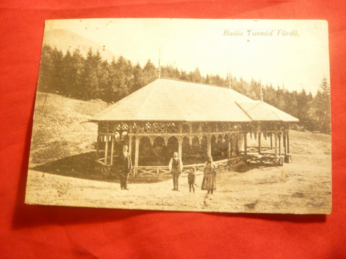 Ilustrata Baile Tusnad - Pavilion circulat 1928 foto inedita Adler Brasov