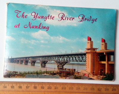 LOT 9 CARTI POSTALE CHINA 1970 -THE YANGSTE RIVER BRIDGE AT NANKING foto