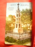 Ilustrata Alba Iulia - Monumentul Lousenau 1917, Necirculata, Printata