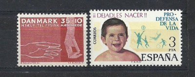 DANEMARCA, SPANIA &amp;ndash; MEDICINA, serii nestampilate, MT16 foto
