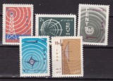 Iran 1966 telecomunicatii radio MI 1304-1308 MNH