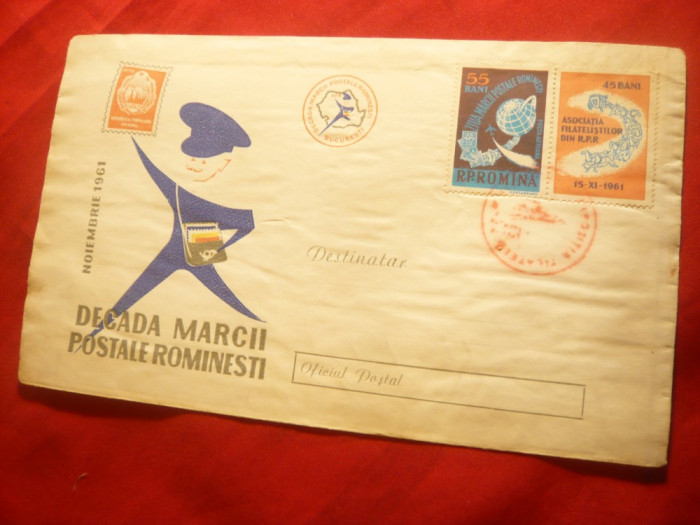 Plic FDC Ziua Marcii Postale 1961