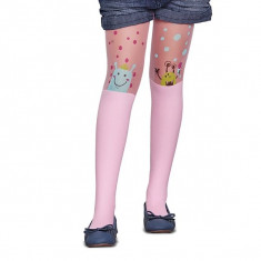 Ciorapi roz Penti Caroline 30 DEN cu model pentru fete foto