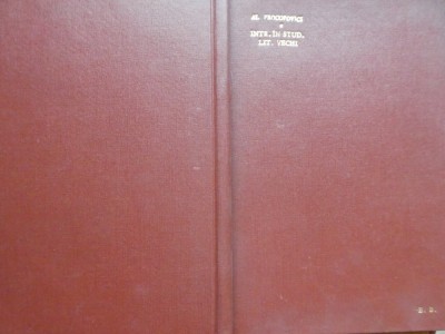 Procopovici , Introd. in studiul lit. vechi , Cernauti , 1922 , semnata E. Barbu foto