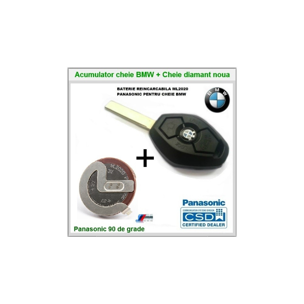 Baterie acumulator cheie BMW + Cheie diamant BMW E36/46