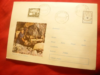 Plic ilustrat- Minerit- Front de lucru in subteran , cod 822/72 foto