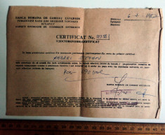 RAR = CEC DE CALATORIE 1987 -BANCA ROMANA DE COMERT EXTERIOR foto