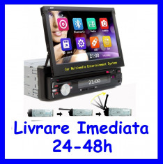 DVD Player Auto cu Bluetooth si ecran retractabil 7 inch 1DIN F156 foto