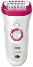 Epilator Braun SE9567 Legs &amp;amp; body &amp;amp; face, Wet&amp;amp;Dry, 6 accesorii, SmartLight (Alb/Roz) foto